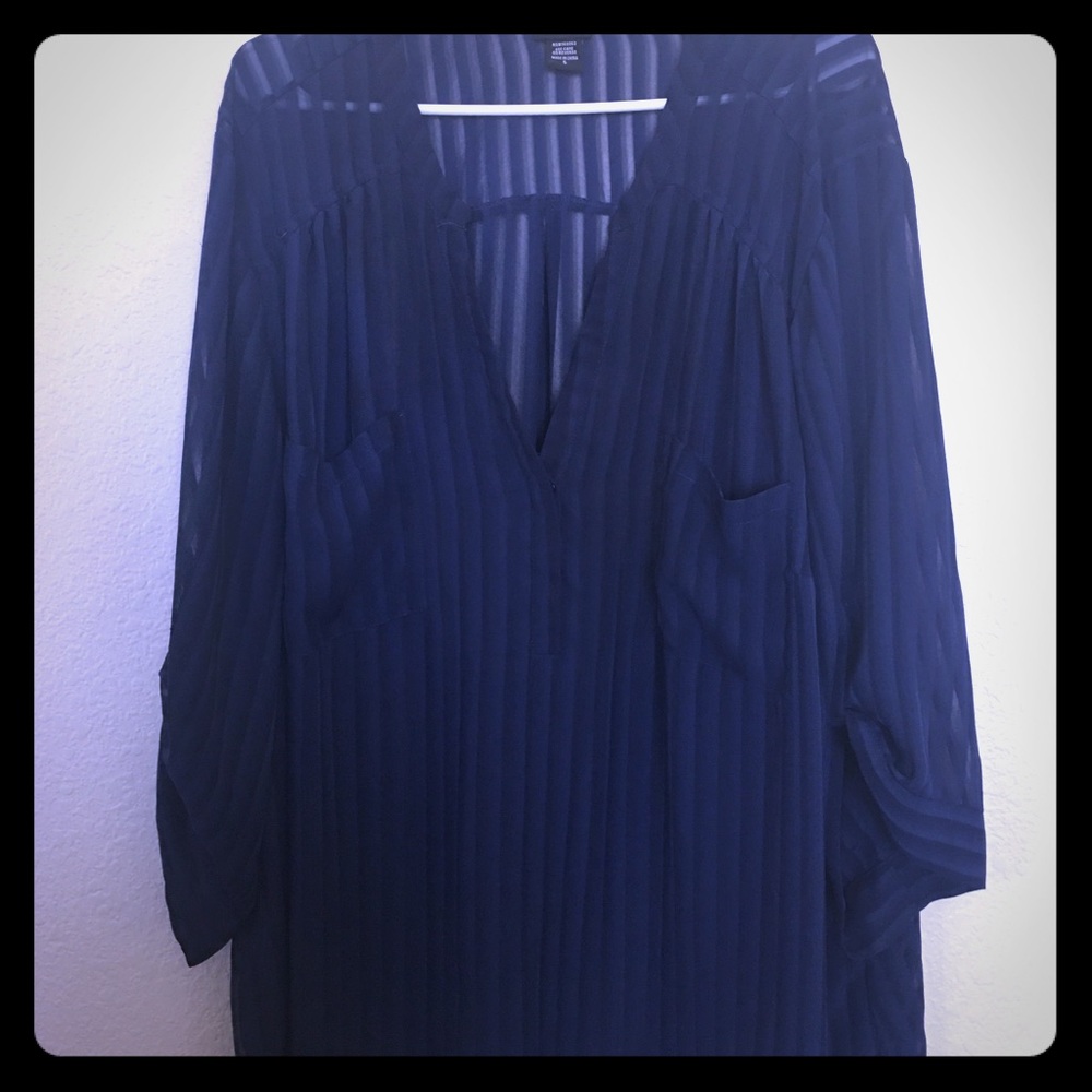 Navy striped top by Torrid
